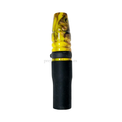 Boquilla de Resina Premium Shisha Purpurina Amarilla - Frontal - Premium Shisha