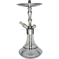 Cachimba Aladin MVP 360 Plateada y Transparente - Frontal - Premium Shisha