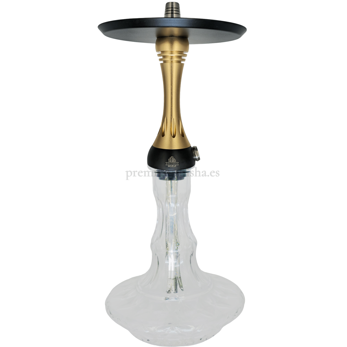 Cachimba Alphi X Dorada - Frontal - Premium Shisha