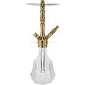 Cachimba Crystalia Mini Dorada - Frontal - Premium Shisha