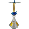 Cachimba Diavla Turbo Luxury Azul y Dorada - Frontal - Premium Shisha