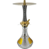 Cachimba Diavla Turbo Luxury Negra y Dorada - Frontal - Premium Shisha