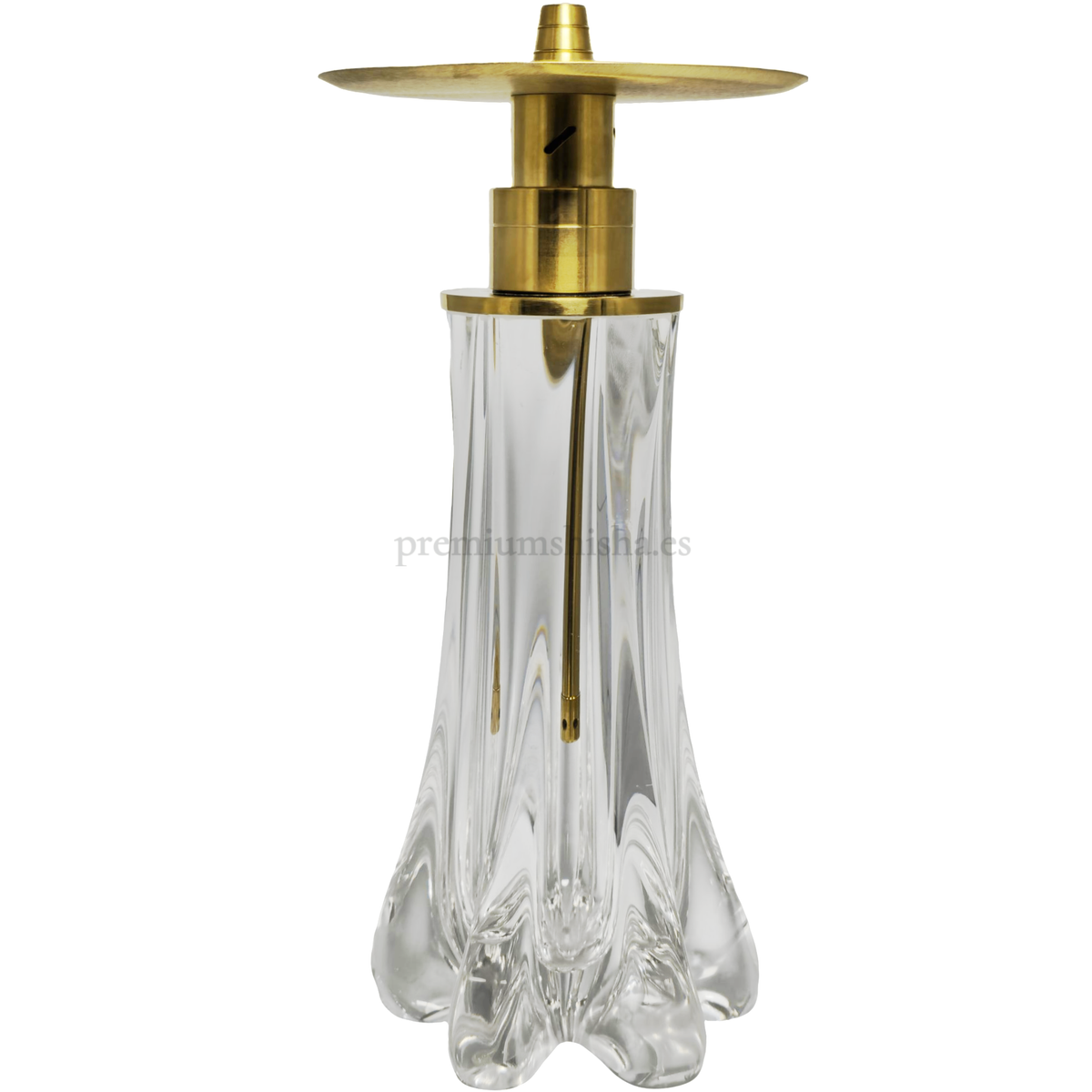 Cachimba Oduman x El Nefes Emo Dream Transparente y Dorada - Frontal - Premium Shisha