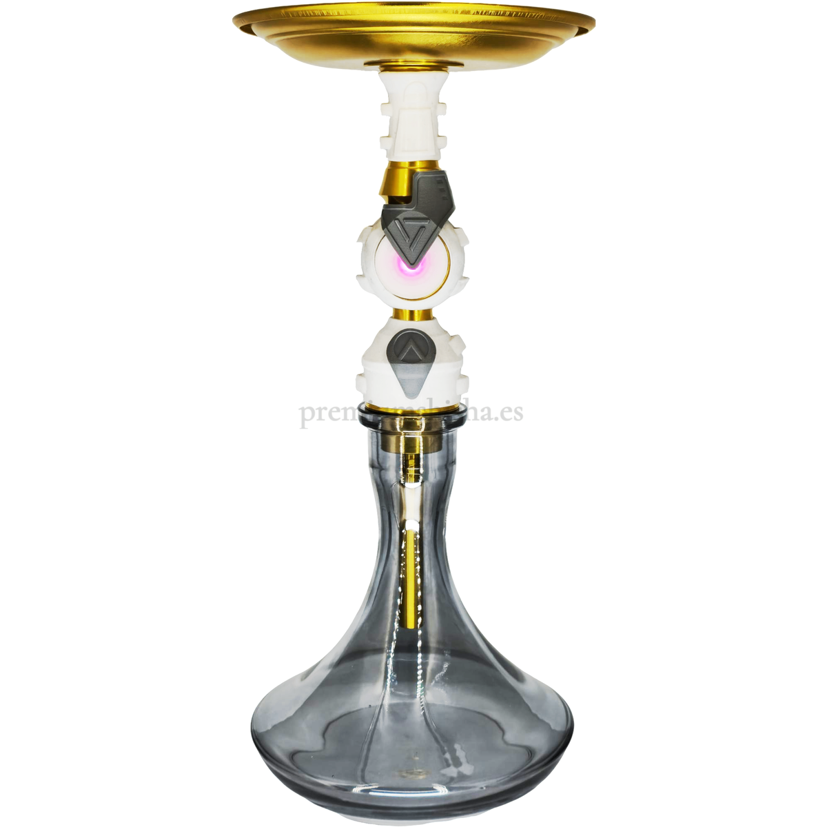 Cachimba Triton Aurora Blanca - Frontal - Premium Shisha