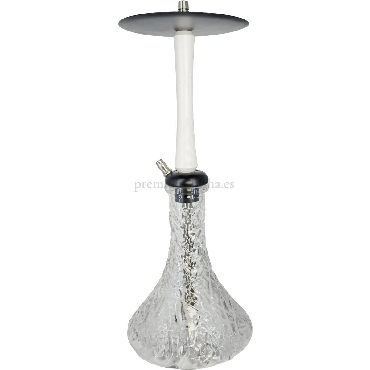 Cachimba YKAP Hookah Wood Blanca - Frontal - Premium Shisha