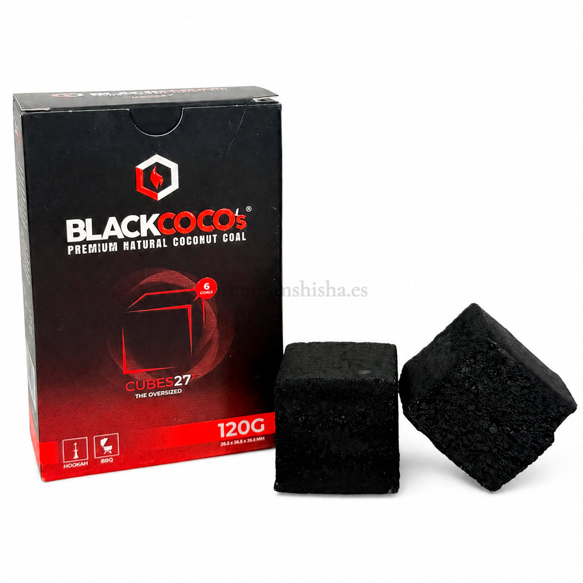 Carbon BlackCoco 120g - Frontal - Premium Shisha