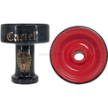 Cazoleta Cartel Stark Phunnel Negra y Roja - Frontal - Premium Shisha