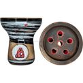 Cazoleta Kong Boy Space Dracula Tradi Roja, Negra y Blanca - Frontal - Premium Shisha
