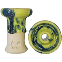 Cazoleta Mud Bowl Ukraine True Verde Claro y Verde Oscuro - Frontal - Premium Shisha