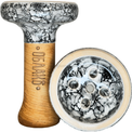 Cazoleta Oblako Killer Tradi Negra y Blanca - Frontal - Premium Shisha
