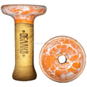 Cazoleta Oblako Phunnel S Naranja y Blanca - Frontal - Premium Shisha
