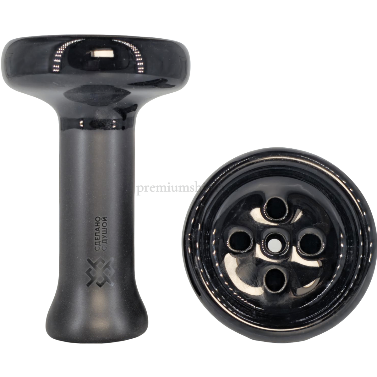 Cazoleta Oblako x Doosha Tradi Negro - Frontal - Premium Shisha