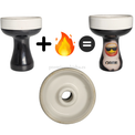 Cazoleta Oduman Termosensible Blanco y Negro - Frontal - Premium Shisha