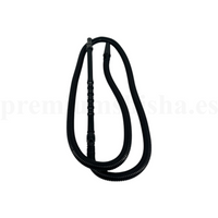 Manguera Desechable Premium Shisha Negra - Frontal - Premium Shisha