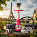Pack Cachimba El-Badia Celeste Acid Pink - Frontal - Premium Shisha