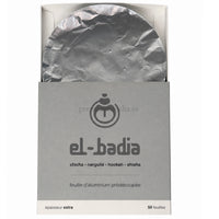 Papel de aluminio El-Badia Hojas Plateado 40μ 50
