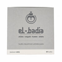 Papel de aluminio El-Badia Hojas Plateado 40μ 50