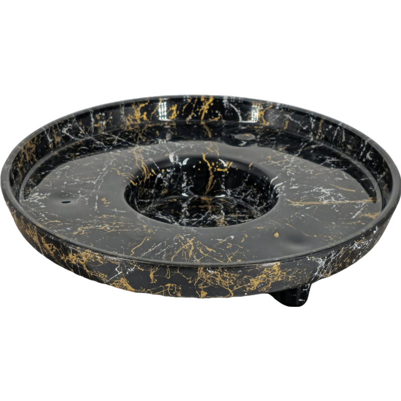 Tapete Premium Shisha LED Tray Handmade Glass Negro