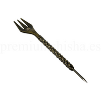 Tenedor Punzón Animalesys Dorado - Detalle 1 - Premium Shisha